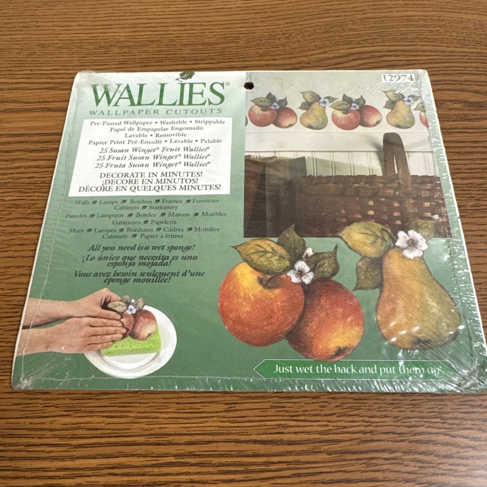 New 12974 Susan Winget Fruit Wallies 25 Pre-Pasted Wallpaper Cut Outs Decals